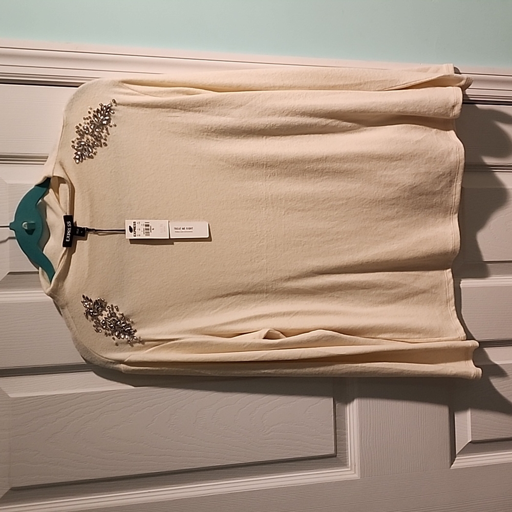 New Express Cream Shirt Size xl